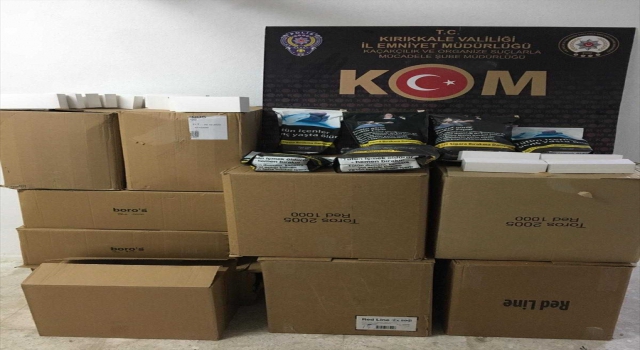 Kırıkkale’de 149 kilogram kaçak tütün ve 10 bin makaron ele geçirildi