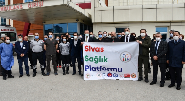 Sivas’ta sağlık çalışanları, meslektaşları ve güvenlik görevlilerine yapılan saldırıyı kınadı