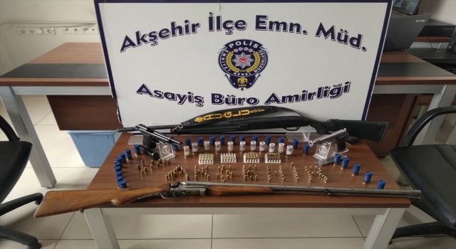 Akşehir’de kaçak silah operasyonu