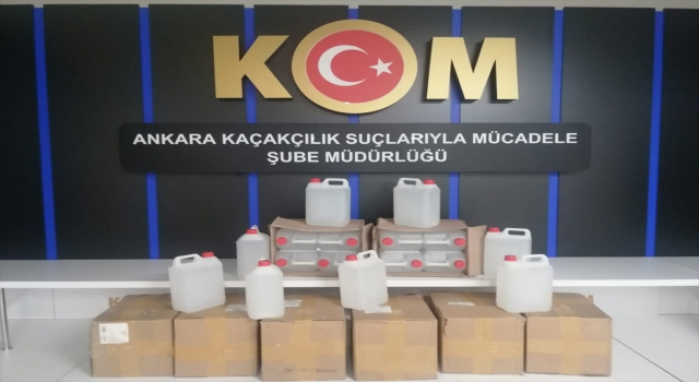 Ankara’da kaçakçılık operasyonunda 1600 litre sahte alkollü içki ele geçirildi