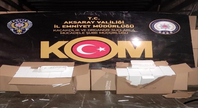 Aksaray’da 9 milyon makaron ele geçirildi