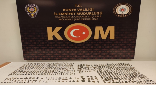 Konya’da tarihi eser niteliğinde 832 obje ele geçirildi