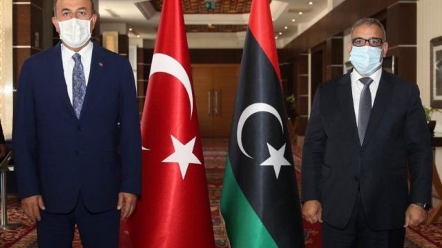 Bakan Çavuşoğlu, Libya Devlet Yüksek Konsey Başkanı el-Mişri ile görüştü