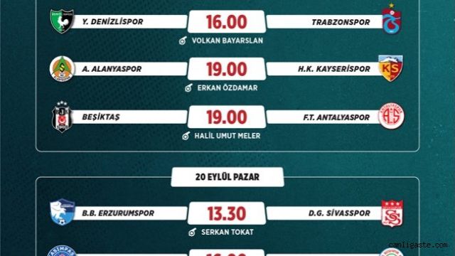 Futbol: Haftanın programı