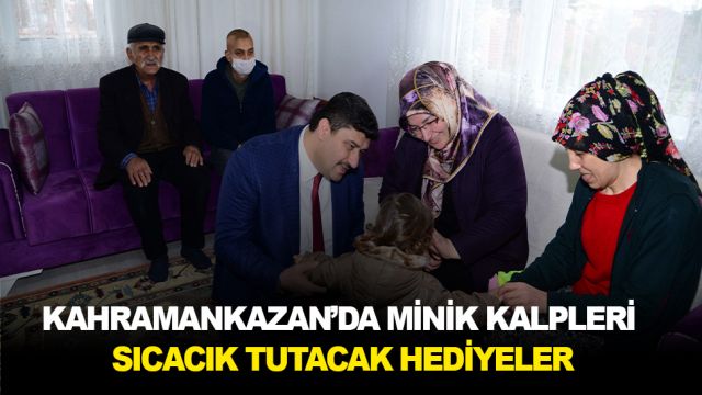 Kahramankazan’da minik kalpleri sıcacık tutacak hediyeler