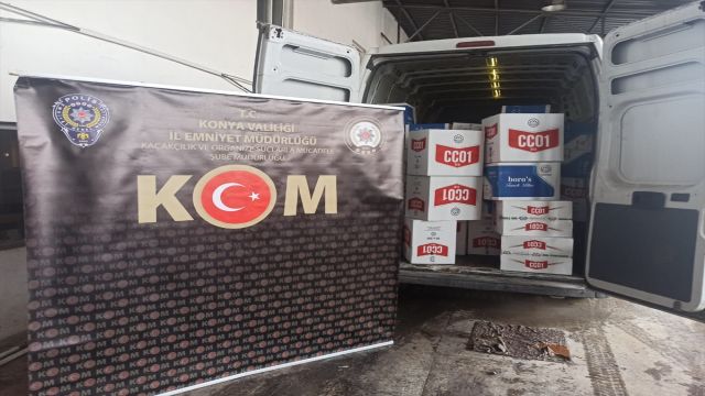 Konya’da 6 milyon 160 bin kaçak makaron ele geçirildi