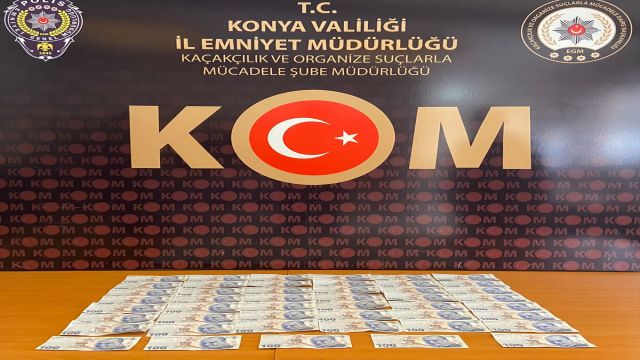 Konya'da sahte para operasyonunda 2 şüpheli yakalandı