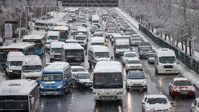 Başkentte kar yağışı