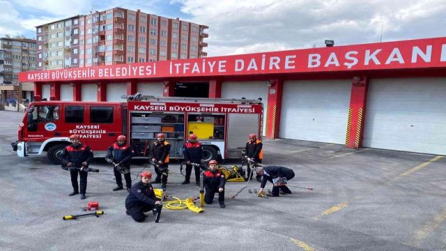 Kayseri itfaiyesine yeni cihazlar alındı