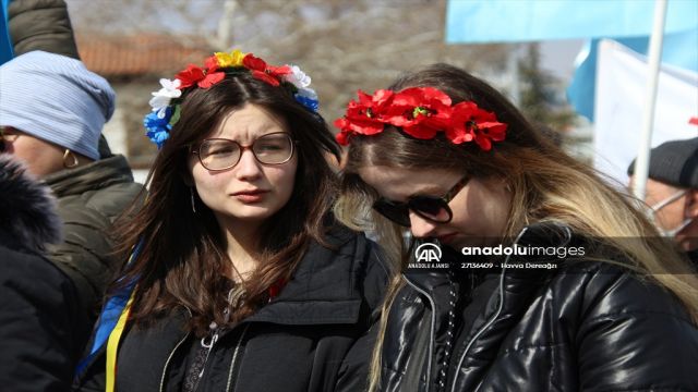 Konya'da Rusya'yı protesto