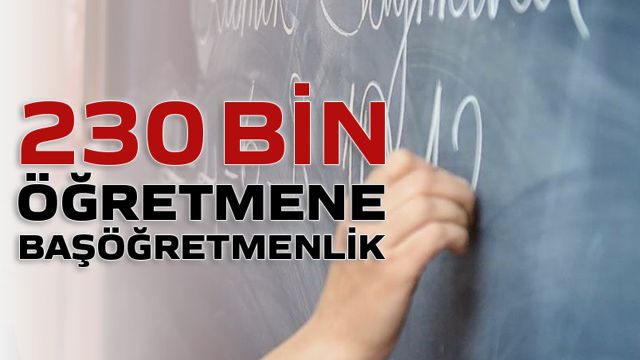 230 Bin Öğretmene Başöğretmenlik