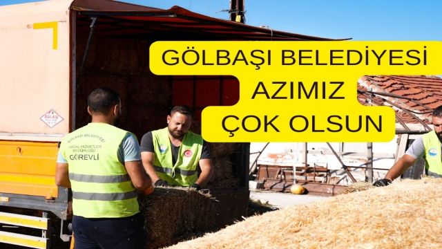 Gölbaşı Belediyesi’nden Çiftçilere Destek: 1000 Saman Balyası Dağıtıldı