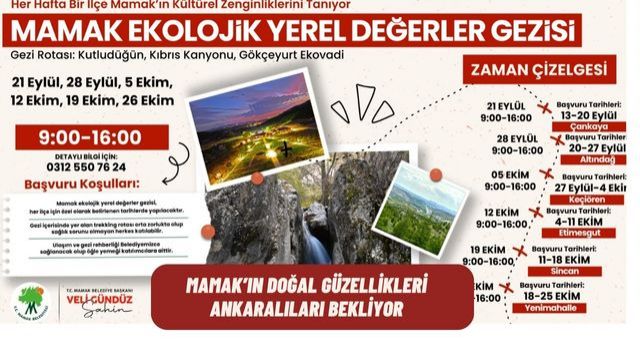 Mamak Ekolojik Yerel Değerler Turlarıyla Başkent’in Doğal Hazineleri Keşfediliyor