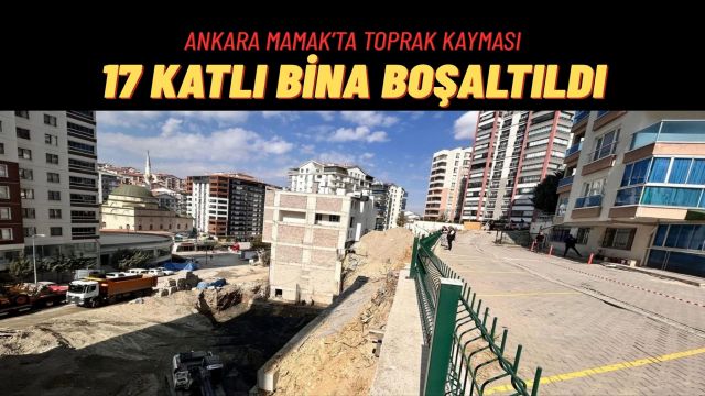 Ankara Mamak'ta Korkutan Toprak Kayması