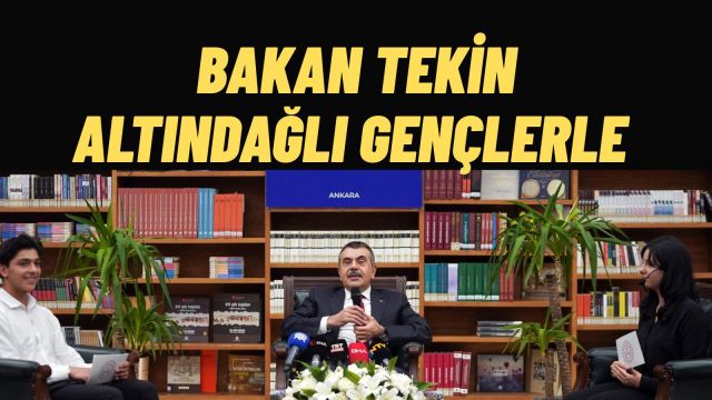 Bakan Tekin Altın Mekan Kütüphanesinde Gençlerle Geleceği Konuştu