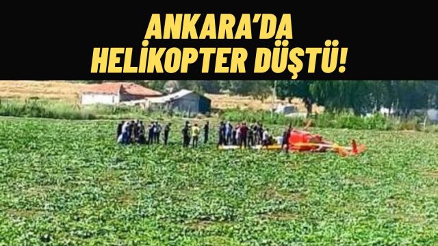 Ankara'da Eğitim Helikopteri Düştü 2 Yaralı