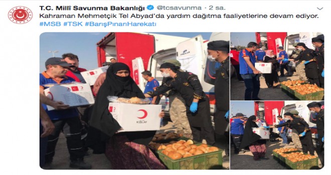 Türk Kızılay'ından Tel Abyad'da yardım